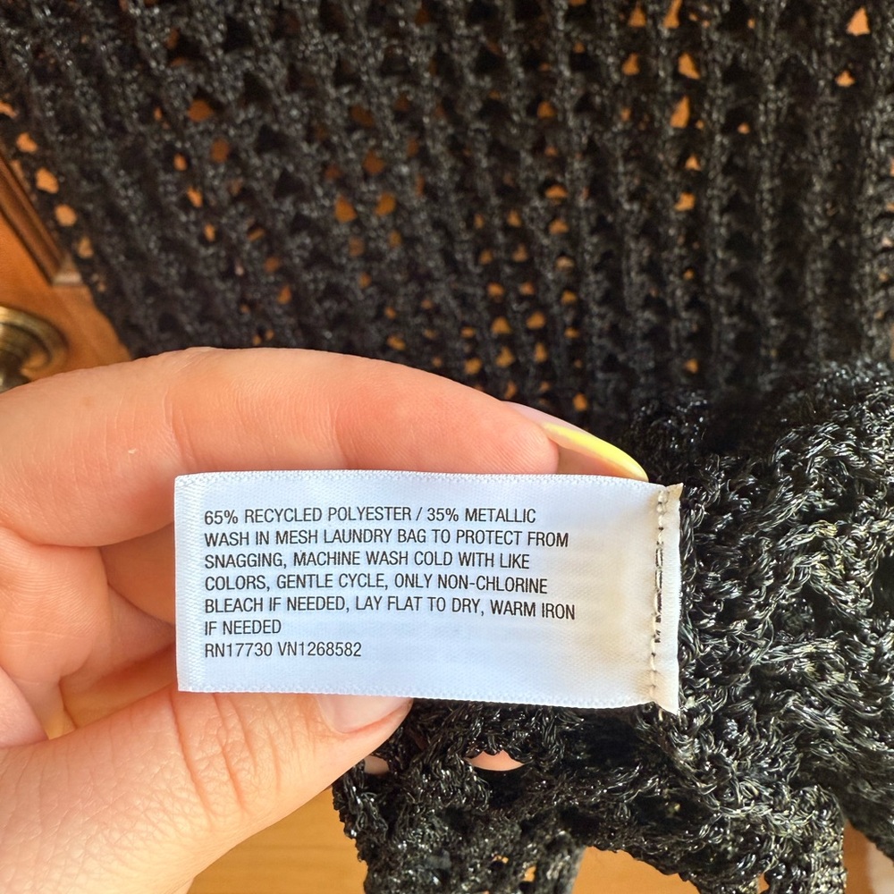 Wild Fable Black Crochet Maxi Swim Coverup - Picture 6 of 6